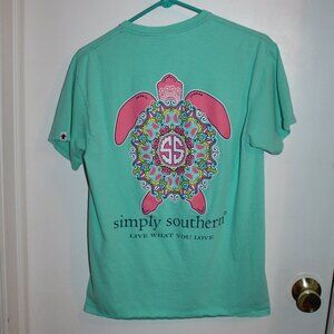 Simply Southern Women’s Light Blue Short Sleeve T-Shirt Size Medium